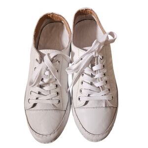 Andrea Conti Women's Leather Sneakers Veronica Weiss White Size 37 NWOT